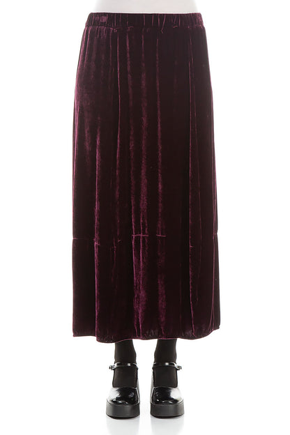 Balloon Mulberry Silk Velvet Skirt