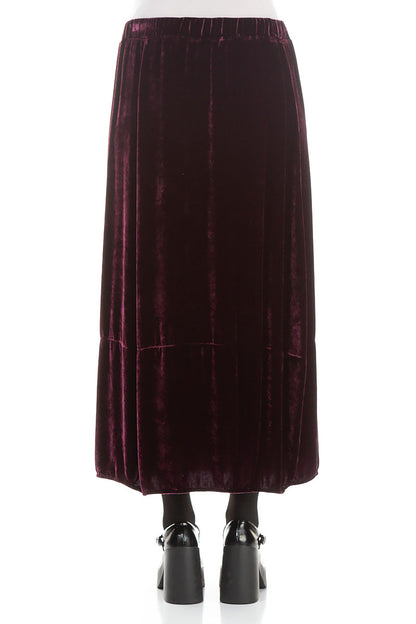 Balloon Mulberry Silk Velvet Skirt