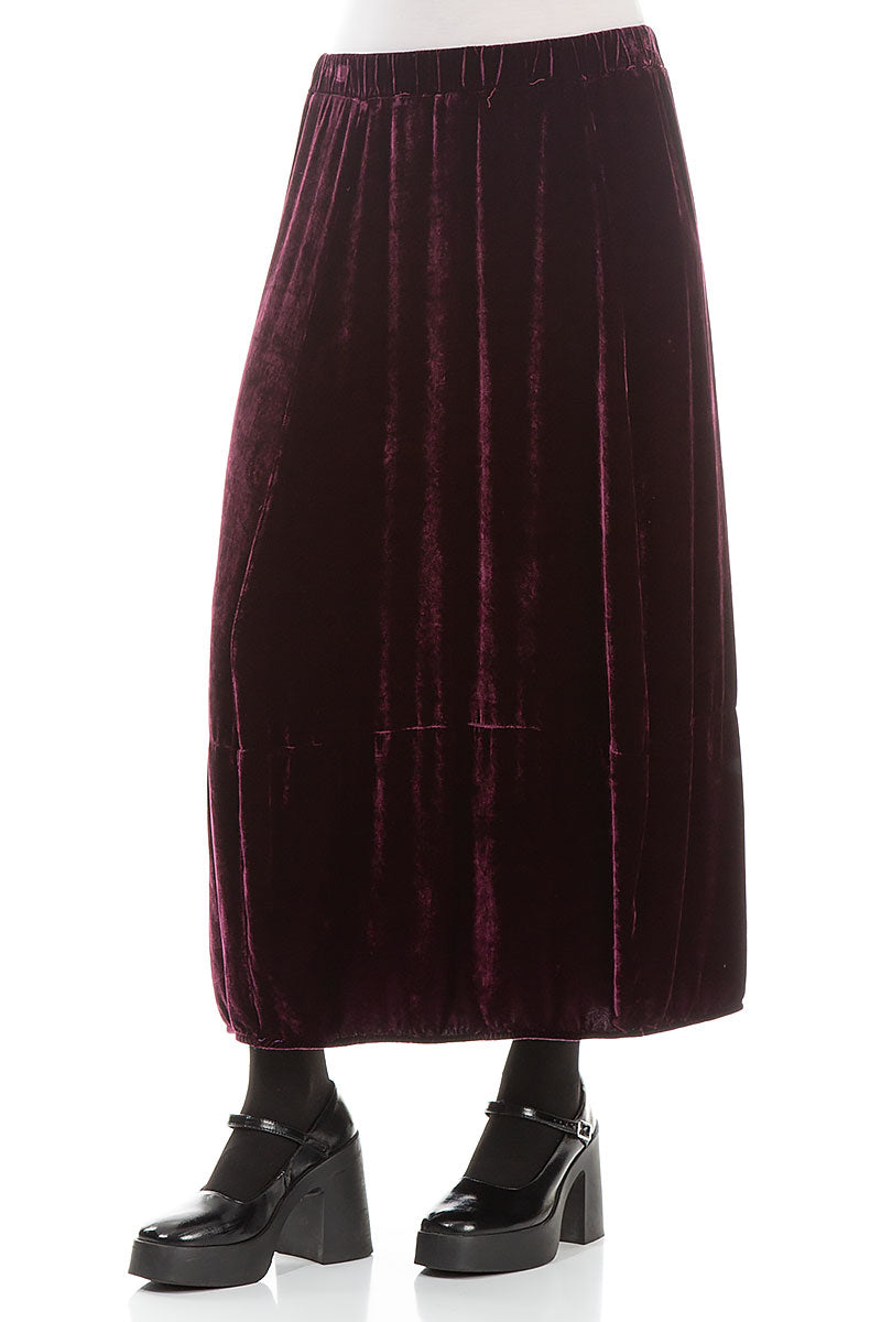 Balloon Mulberry Silk Velvet Skirt