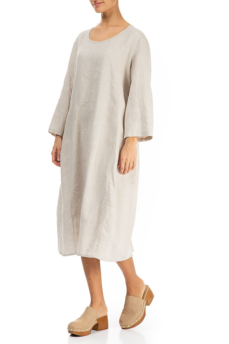 Balloon Natural Linen Dress 3