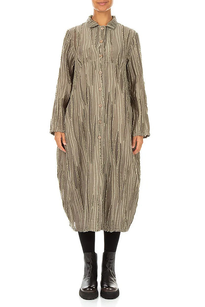 Balloon Olive Fray Weave Jacket