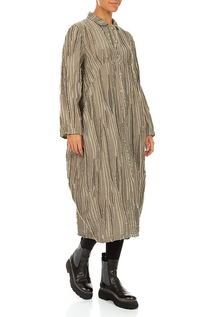 Balloon Olive Fray Weave Jacket