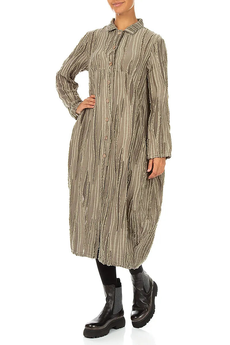 Balloon Olive Fray Weave Jacket
