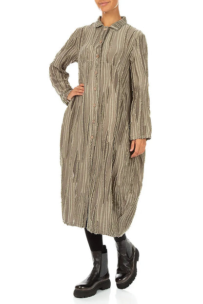 Balloon Olive Fray Weave Jacket