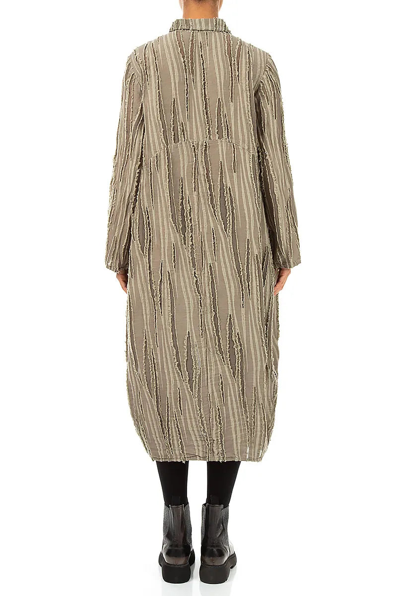 Balloon Olive Fray Weave Jacket