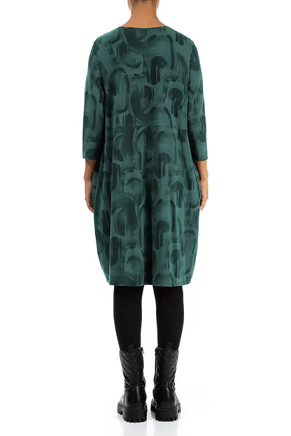 Balloon Peacock Paintwave Cotton Dress 2