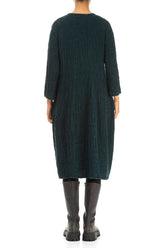 Balloon Peacock Textured Linen Dress 2