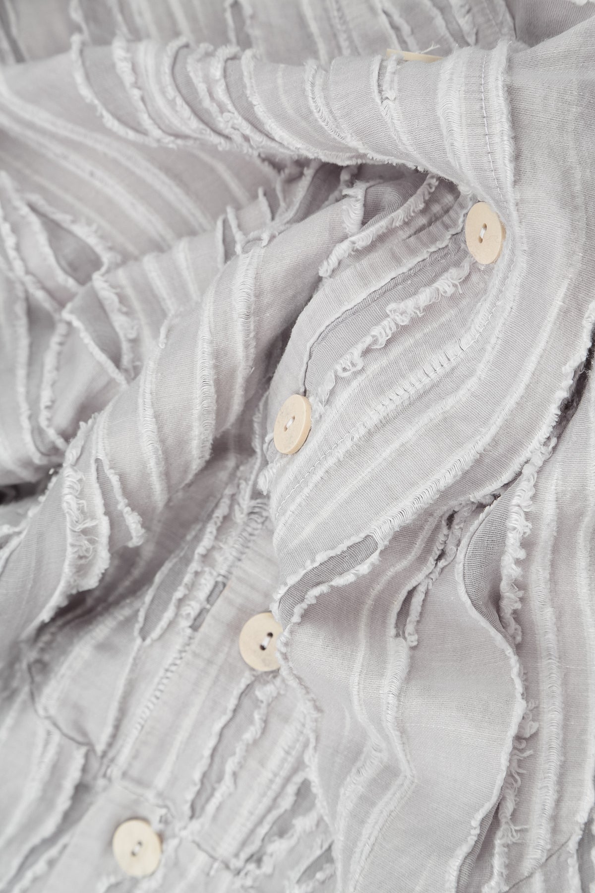 Balloon Pearl Grey Fray Weave Jacket