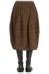 Balloon Pleated Aged Copper Silk Bamboo Skirt 2