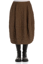 Balloon Pleated Aged Copper Silk Bamboo Skirt 1