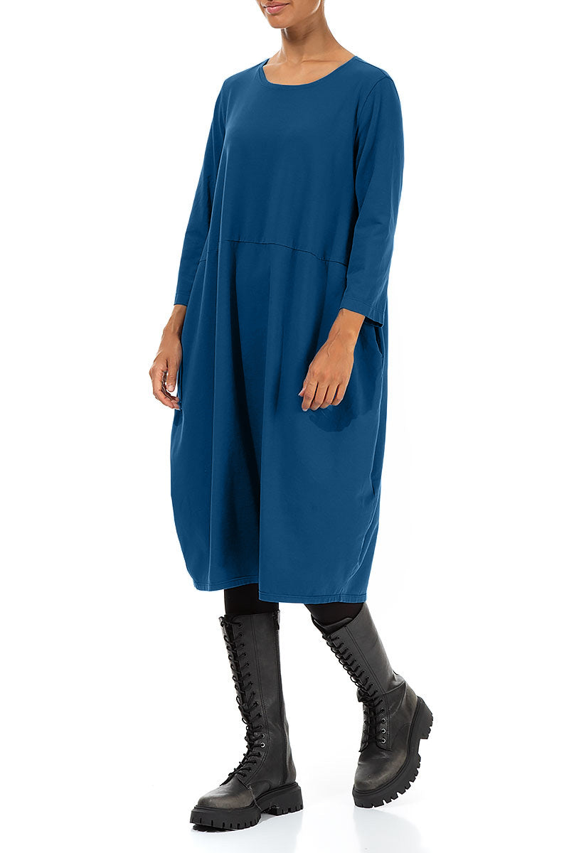 Balloon Royal Blue Cotton Dress 3