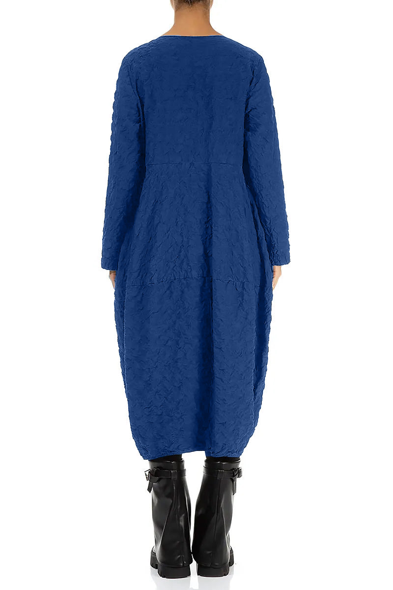 Balloon Royal Blue Pleated Silk Bamboo Dress 2