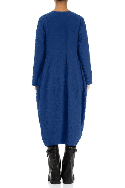Balloon Royal Blue Pleated Silk Bamboo Dress 2