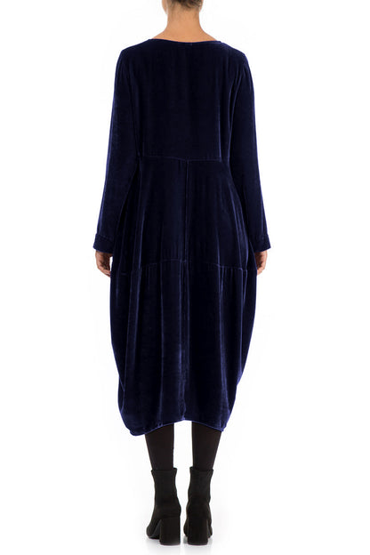 Balloon Royal Purple Silk Velvet Dress 2