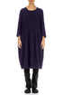 Balloon Royal Purple Textured Linen Dress 1