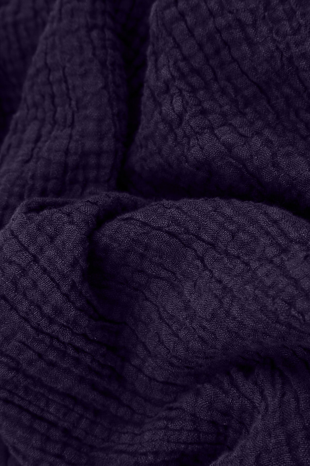 Balloon Royal Purple Textured Linen Dress 5