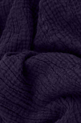 Balloon Royal Purple Textured Linen Dress 5