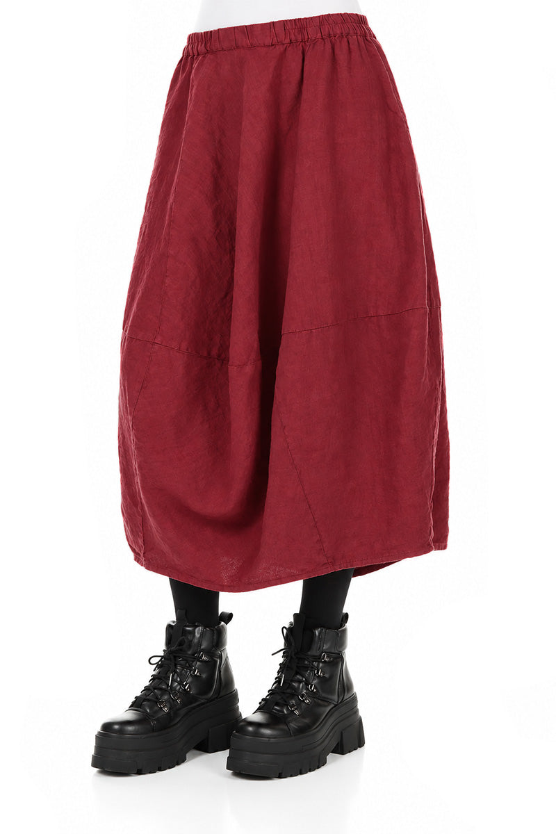 Balloon Ruby Linen Skirt 3
