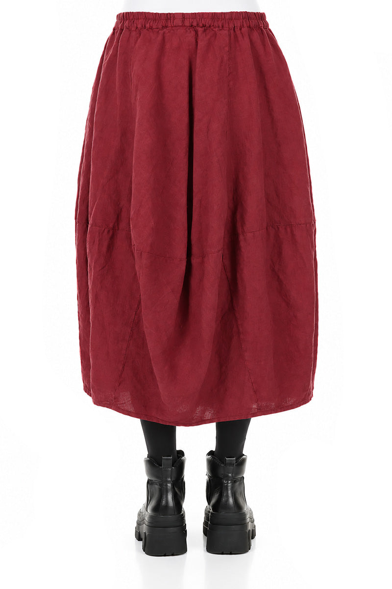 Balloon Ruby Linen Skirt