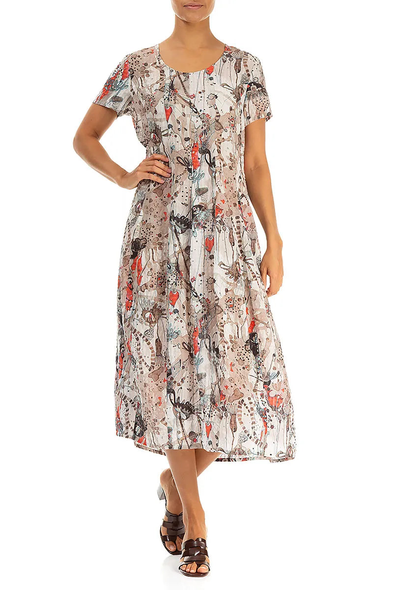 Robe en soie texturée Balloon Savannah