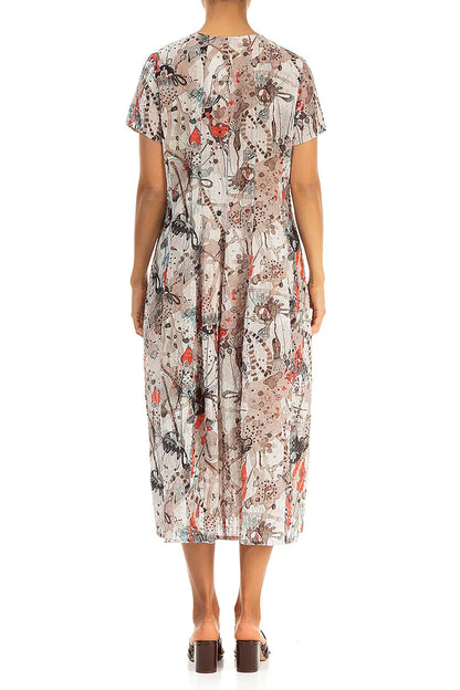 Robe en soie texturée Balloon Savannah