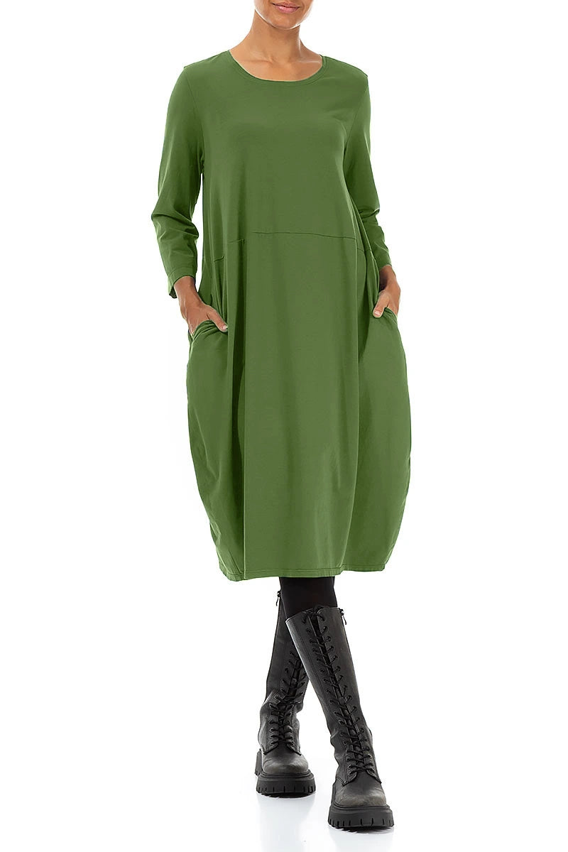 Balloon Shamrock Green Cotton Dress 4