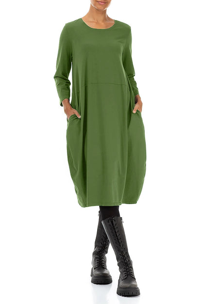 Robe ballon Vert trèfle en Coton
