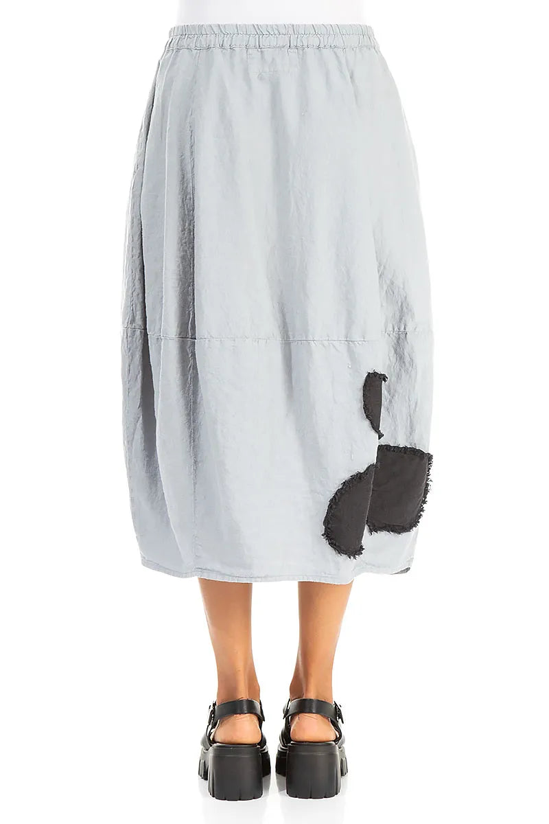 Balloon Silver Grey Petal Linen Skirt 2