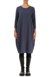 Balloon Slate Blue Cotton Dress 1