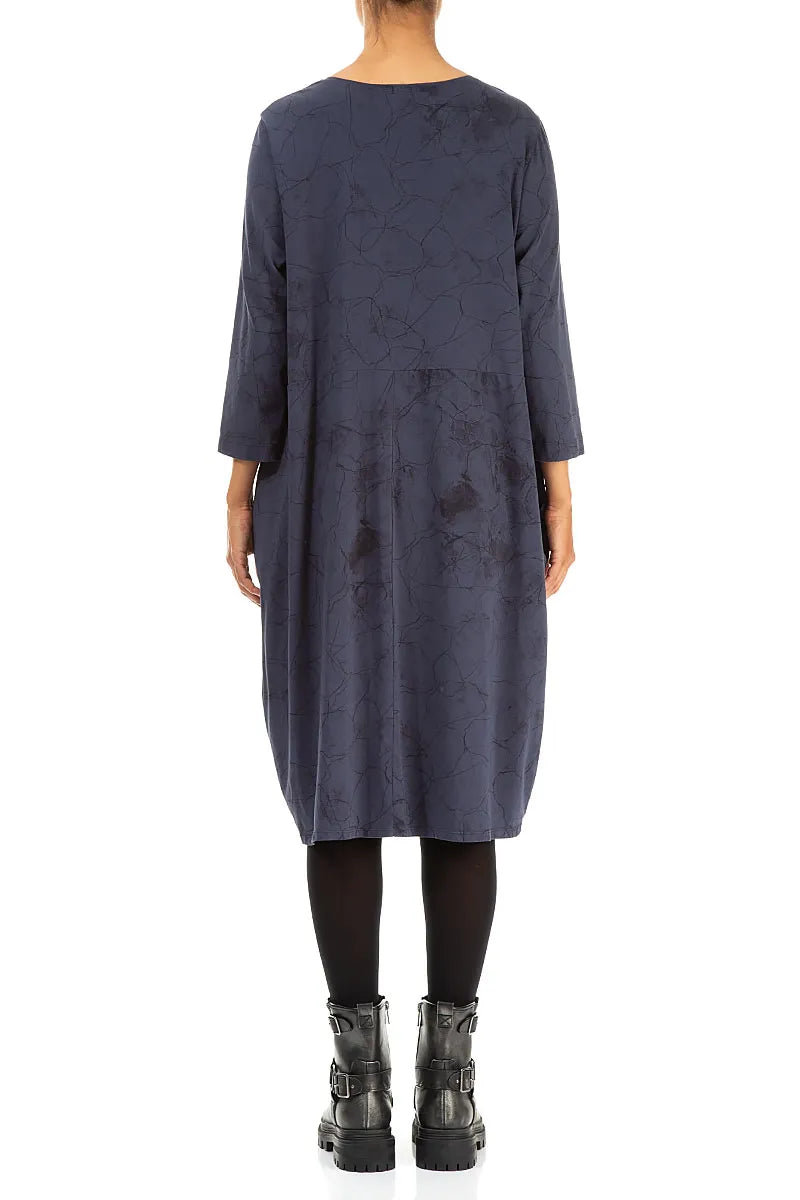 Balloon Slate Blue Marble Cotton Dress 2