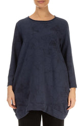 Balloon Slate Blue Marble Cotton Tunic 1
