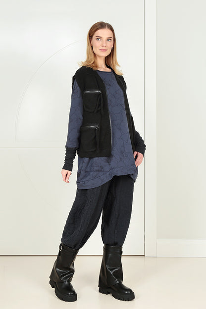 Balloon Slate Blue Marble Cotton Tunic 6