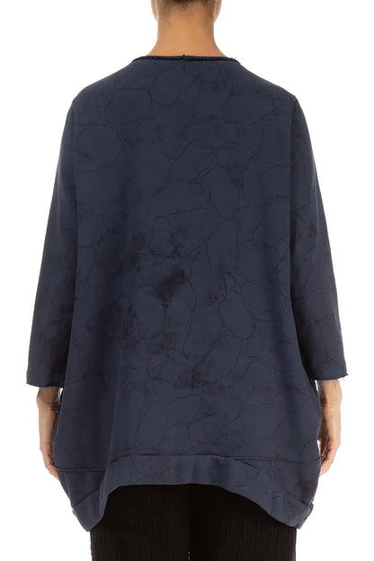 Balloon Slate Blue Marble Cotton Tunic 2