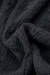 Balloon Slate Blue Textured Linen Dress 5