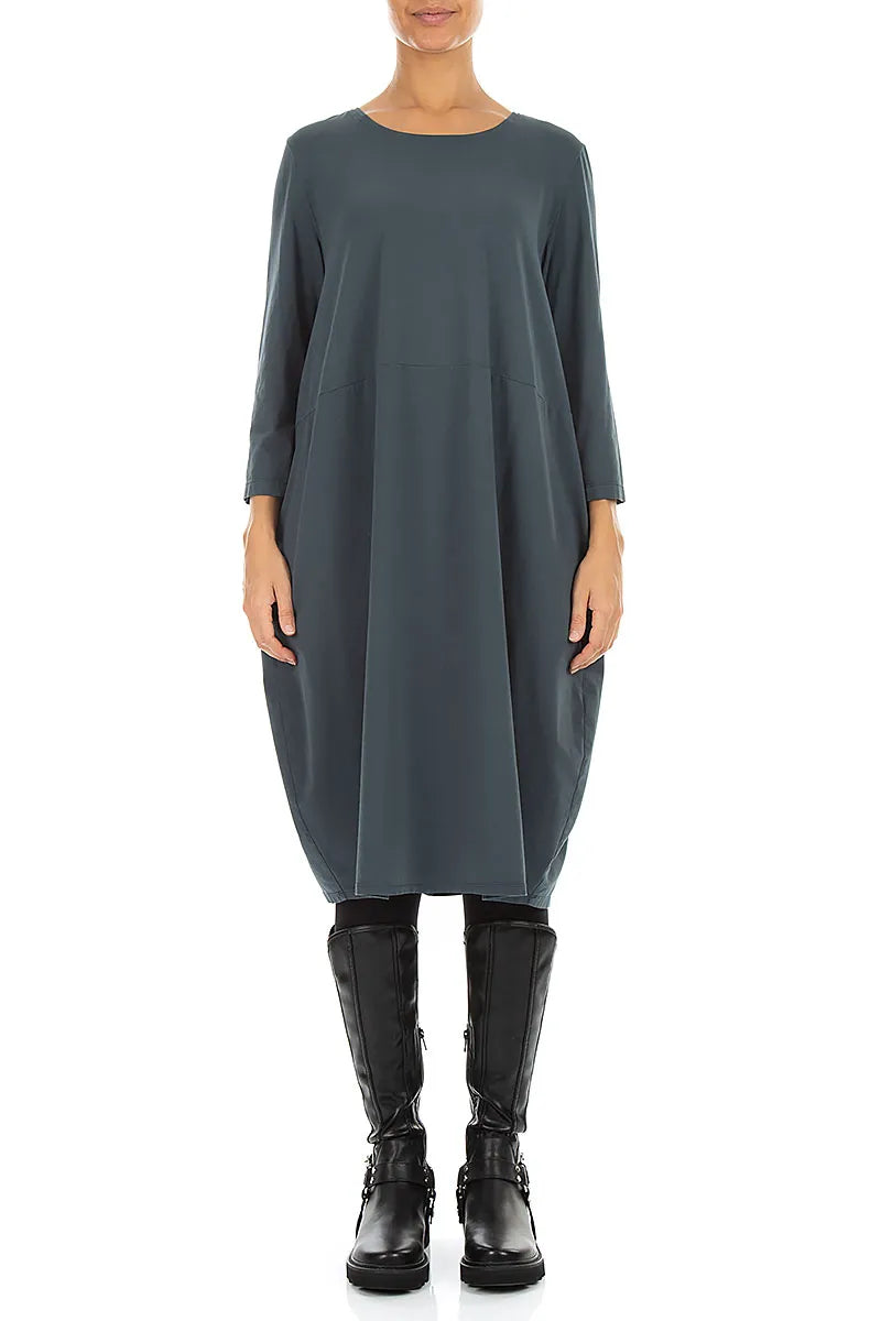 Balloon Slate Cotton Dress