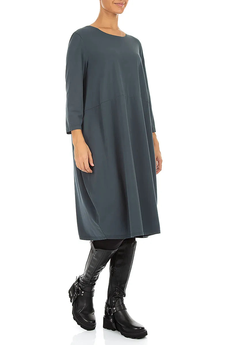 Balloon Slate Cotton Dress