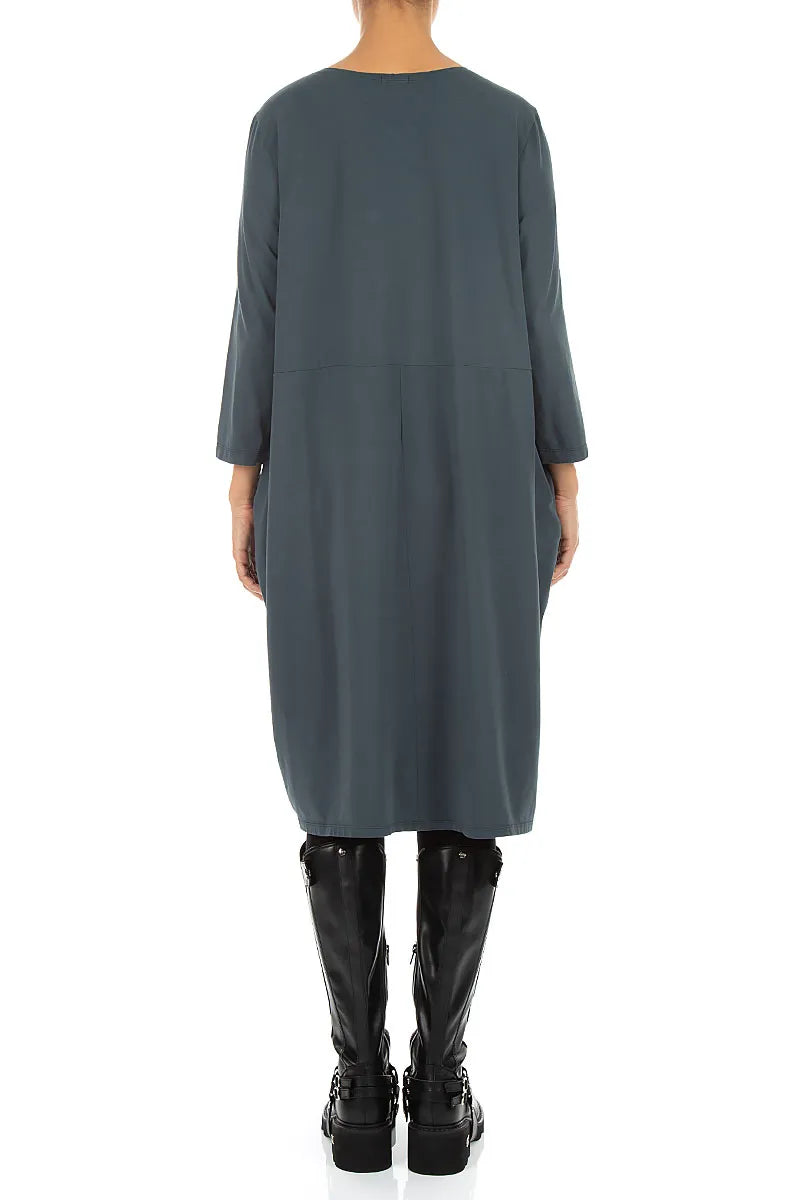 Balloon Slate Cotton Dress