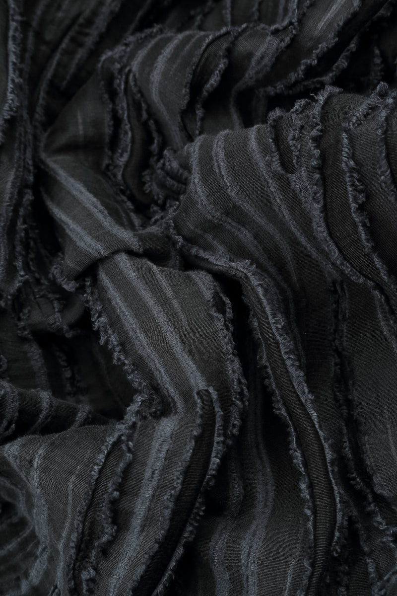 Balloon Slate Fray Weave Dress
