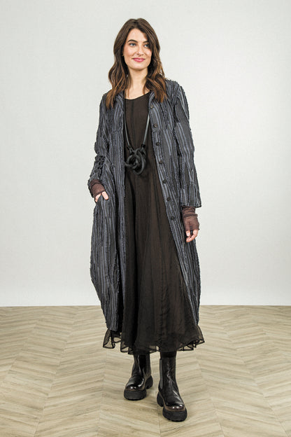 Balloon Slate Fray Weave Jacket