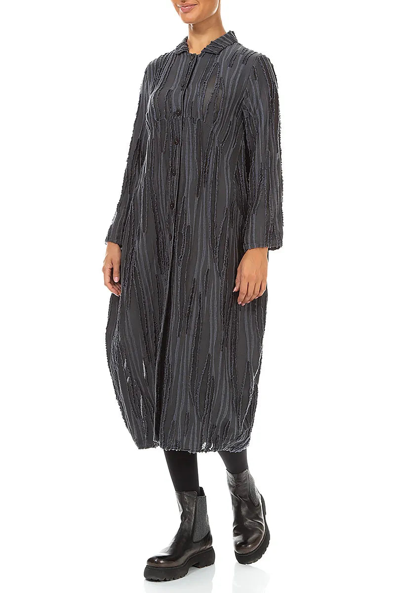 Balloon Slate Fray Weave Jacket