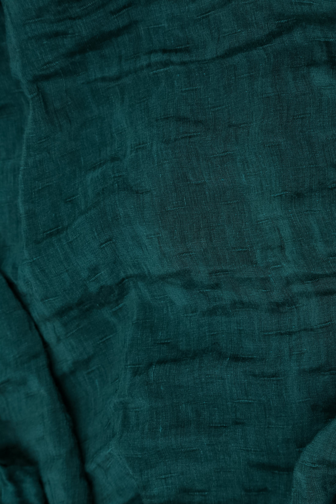 Balloon Textured Peacock Silk Linen Dress 5