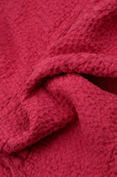 Balloon Textured Raspberry Linen Jacket 5