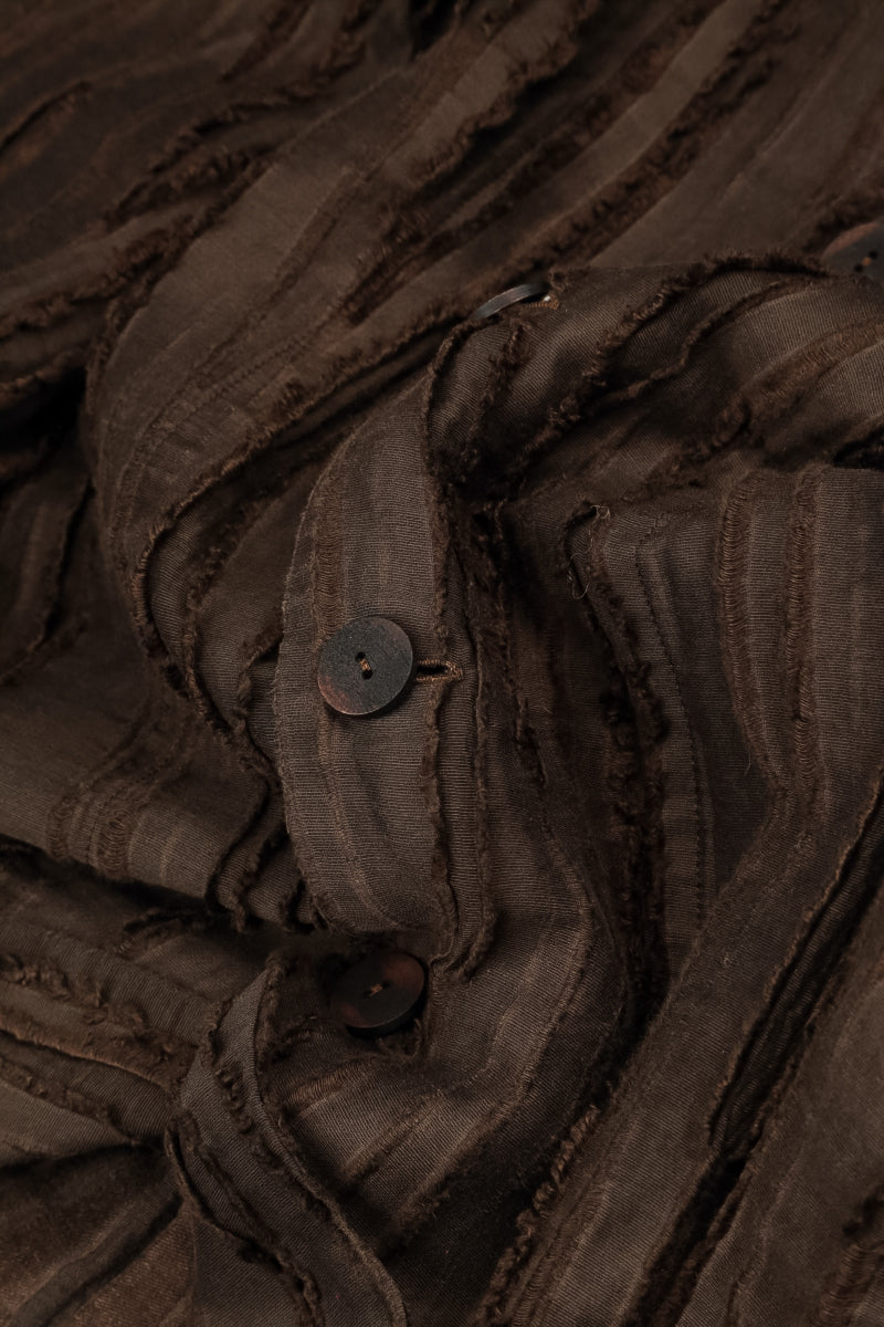 Balloon Truffle Brown Fray Weave Jacket