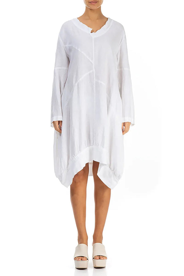 Balloon White Linen Tunic Dress 1