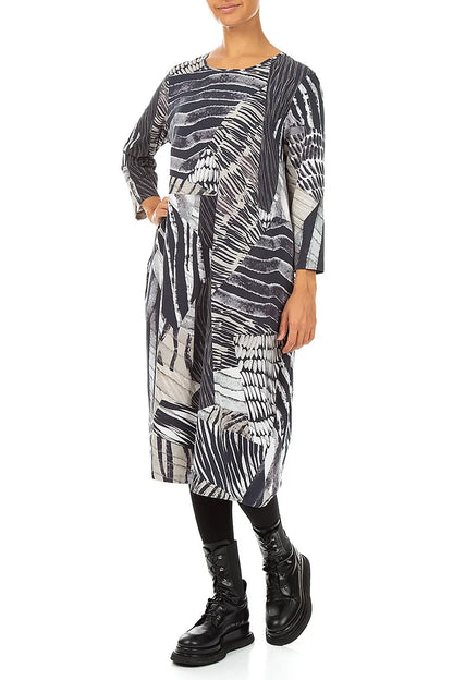 Balloon Wild Ink Cotton Dress 4