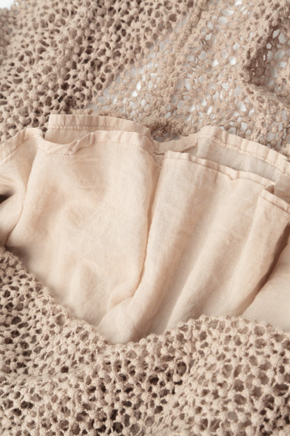 Beige Broderie Cotton Skirt 6