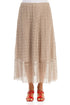 Beige Broderie Cotton Skirt 1