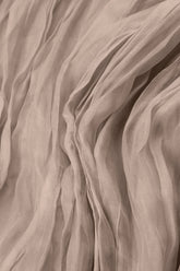 Beige Crumpled Silk Chiffon Skirt 4