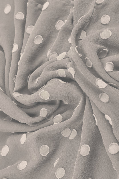Beige Dotty Silk Dress 5