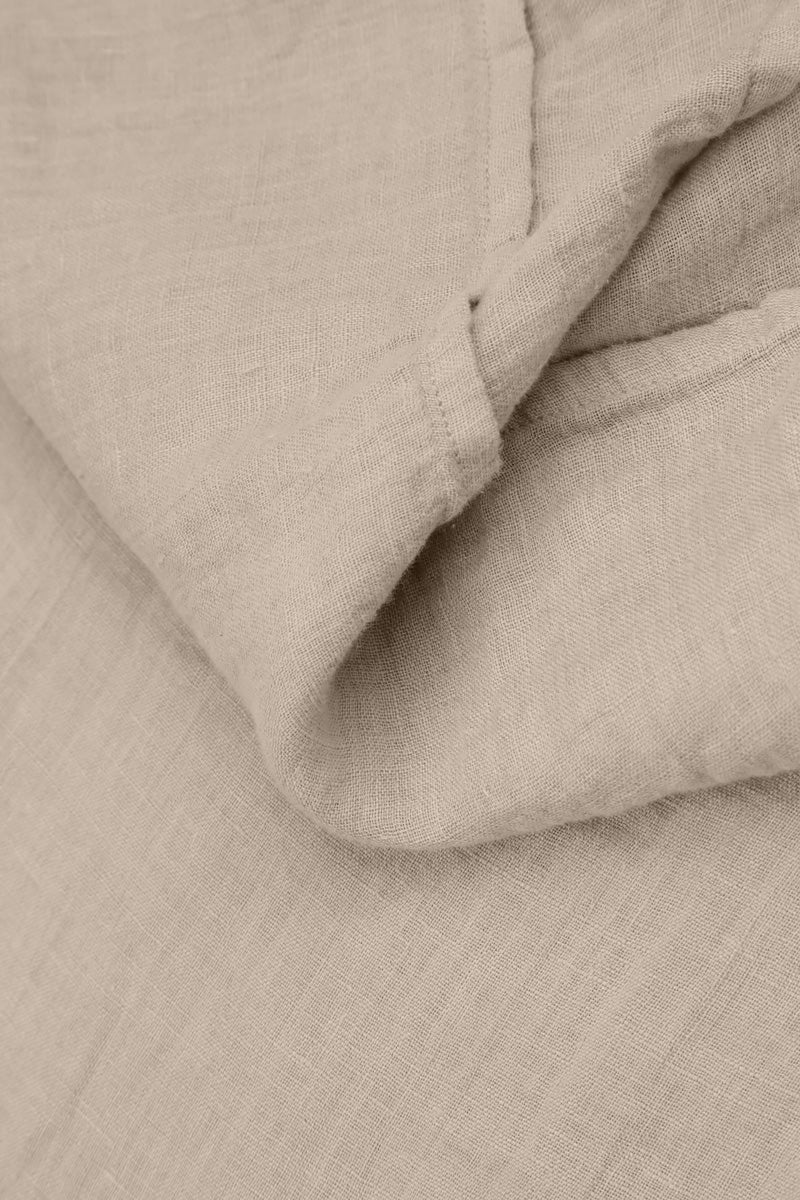 Beige Gauze Linen Top